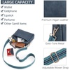 image:imageBOSTANTEN Crossbody Purse for Women Triple Zip Cell Phone Leather Handbag with Colored Shoulder StrapNavy Blue