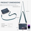 image:imageBOSTANTEN Crossbody Purse for Women Triple Zip Cell Phone Leather Handbag with Colored Shoulder StrapNavy Blue