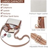 image:imageBOSTANTEN Crossbody Purse for Women Triple Zip Cell Phone Leather Handbag with Colored Shoulder StrapP01beige With Brown