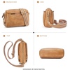 image:imageBOSTANTEN Crossbody Purse for Women Triple Zip Cell Phone Leather Handbag with Colored Shoulder StrapP02camel Brown