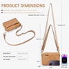 image:imageBOSTANTEN Crossbody Purse for Women Triple Zip Cell Phone Leather Handbag with Colored Shoulder StrapP02camel Brown
