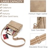 image:imageBOSTANTEN Crossbody Purse for Women Triple Zip Cell Phone Leather Handbag with Colored Shoulder StrapP03light Brown