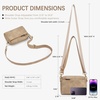image:imageBOSTANTEN Crossbody Purse for Women Triple Zip Cell Phone Leather Handbag with Colored Shoulder StrapP03light Brown
