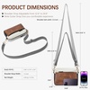 image:imageBOSTANTEN Crossbody Purse for Women Triple Zip Cell Phone Leather Handbag with Colored Shoulder StrapP04brown With Black
