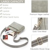 image:imageBOSTANTEN Crossbody Purse for Women Triple Zip Cell Phone Leather Handbag with Colored Shoulder StrapP05grey