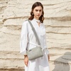 image:imageBOSTANTEN Crossbody Purse for Women Triple Zip Cell Phone Leather Handbag with Colored Shoulder StrapP05grey