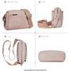image:imageBOSTANTEN Crossbody Purse for Women Triple Zip Cell Phone Leather Handbag with Colored Shoulder StrapPink
