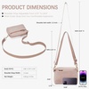 image:imageBOSTANTEN Crossbody Purse for Women Triple Zip Cell Phone Leather Handbag with Colored Shoulder StrapPink
