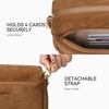 image:imageBOSTANTEN Crossbody Purse for Women Triple Zip Cell Phone Leather Handbag with Colored Shoulder StrapSuede Brown