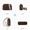 image:imageBOSTANTEN Crossbody Purse for Women Triple Zip Cell Phone Leather Handbag with Colored Shoulder StrapSuede Coffee