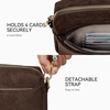 image:imageBOSTANTEN Crossbody Purse for Women Triple Zip Cell Phone Leather Handbag with Colored Shoulder StrapSuede Coffee