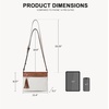 image:imageBOSTANTEN Crossbody Purses for Women Medium Shoulder Bag Quilted Handbags with Zipper PocketBeige With Brown