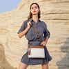 image:imageBOSTANTEN Crossbody Purses for Women Medium Shoulder Bag Quilted Handbags with Zipper PocketBeige With Brown