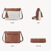 image:imageBOSTANTEN Crossbody Purses for Women Medium Shoulder Bag Quilted Handbags with Zipper PocketBeige With Brown