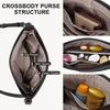 image:imageBOSTANTEN Crossbody Purses for Women Medium Shoulder Bag Quilted Handbags with Zipper PocketBeige With Brown With Black