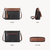 image:imageBOSTANTEN Crossbody Purses for Women Medium Shoulder Bag Quilted Handbags with Zipper PocketBlack With Brown