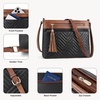 image:imageBOSTANTEN Crossbody Purses for Women Medium Shoulder Bag Quilted Handbags with Zipper PocketBlack With Brown