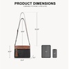 image:imageBOSTANTEN Crossbody Purses for Women Medium Shoulder Bag Quilted Handbags with Zipper PocketBlack With Brown