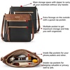 image:imageBOSTANTEN Crossbody Purses for Women Medium Shoulder Bag Quilted Handbags with Zipper PocketC02black With Brown