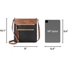image:imageBOSTANTEN Crossbody Purses for Women Medium Shoulder Bag Quilted Handbags with Zipper PocketC02black With Brown