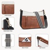 image:imageBOSTANTEN Crossbody Purses for Women Medium Shoulder Bag Quilted Handbags with Zipper PocketZ01beige With Brown