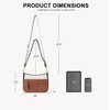 image:imageBOSTANTEN Crossbody Purses for Women Medium Shoulder Bag Quilted Handbags with Zipper PocketZ01beige With Brown