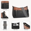 image:imageBOSTANTEN Crossbody Purses for Women Medium Shoulder Bag Quilted Handbags with Zipper PocketZ01brown With Black