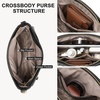 image:imageBOSTANTEN Crossbody Purses for Women Medium Shoulder Bag Quilted Handbags with Zipper PocketZ01brown With Black