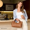 image:imageBOSTANTEN Genuine Leather Purses for Women Designer Handbags Crossbody Shoulder Bags Top Handle Satchel with Adjustable StrapHaven Brown