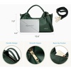 image:imageBOSTANTEN Genuine Leather Purses for Women Designer Handbags Crossbody Shoulder Bags Top Handle Satchel with Adjustable StrapHaven Green