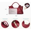 image:imageBOSTANTEN Genuine Leather Purses for Women Designer Handbags Crossbody Shoulder Bags Top Handle Satchel with Adjustable StrapHaven Red