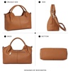 image:imageBOSTANTEN Genuine Leather Purses for Women Designer Handbags Crossbody Shoulder Bags Top Handle Satchel with Adjustable StrapL01brown