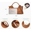 image:imageBOSTANTEN Genuine Leather Purses for Women Designer Handbags Crossbody Shoulder Bags Top Handle Satchel with Adjustable StrapL01brown