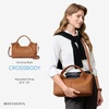 image:imageBOSTANTEN Genuine Leather Purses for Women Designer Handbags Crossbody Shoulder Bags Top Handle Satchel with Adjustable StrapL01brown