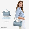 image:imageBOSTANTEN Genuine Leather Purses for Women Designer Handbags Crossbody Shoulder Bags Top Handle Satchel with Adjustable StrapL04blue