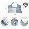 image:imageBOSTANTEN Genuine Leather Purses for Women Designer Handbags Crossbody Shoulder Bags Top Handle Satchel with Adjustable StrapL04blue