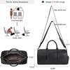 image:imageBOSTANTEN Genuine Leather Travel Weekender Overnight Duffel Bag Gym Sports Luggage Tote Duffle Bags for Men Medium 185X925X1050Ablack
