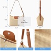 image:imageBOSTANTEN Hobo Bags for Women Crochet Shoulder Bag Vegan Leather Purse for Summer Vacation Travel CasualBeige With Browncrochet