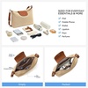image:imageBOSTANTEN Hobo Bags for Women Crochet Shoulder Bag Vegan Leather Purse for Summer Vacation Travel CasualBeige With Browncrochet