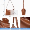 image:imageBOSTANTEN Hobo Bags for Women Crochet Shoulder Bag Vegan Leather Purse for Summer Vacation Travel CasualBrownvegan Leather