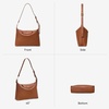 image:imageBOSTANTEN Hobo Bags for Women Crochet Shoulder Bag Vegan Leather Purse for Summer Vacation Travel CasualBrownvegan Leather