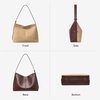 image:imageBOSTANTEN Hobo Bags for Women Suede and Vegan Leather Shoulder Handbag Purse for Everyday Work TravelSuede Tan