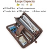 image:imageBOSTANTEN Leather Wallet for Women RFID Blocking Zip Around Credit Cards Holder Phone Clutch11coffeerg