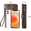 image:imageBOSTANTEN Leather Wallet for Women RFID Blocking Zip Around Credit Cards Holder Phone Clutch11coffeerg