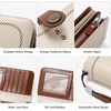 image:imageBOSTANTEN Leather Wallet for Women RFID Blocking Zip Around Credit Cards Holder Phone Clutch1ABeigeBrown