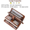 image:imageBOSTANTEN Leather Wallet for Women RFID Blocking Zip Around Credit Cards Holder Phone Clutch1ABeigeBrown