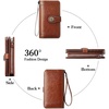 image:imageBOSTANTEN Leather Wallet for Women RFID Blocking Zip Around Credit Cards Holder Phone Clutch1ABrown