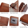 image:imageBOSTANTEN Leather Wallet for Women RFID Blocking Zip Around Credit Cards Holder Phone Clutch1ABrown