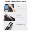 image:imageBOSTANTEN Leather Wallet for Women RFID Blocking Zip Around Credit Cards Holder Phone ClutchBBlack