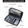 image:imageBOSTANTEN Leather Wallet for Women RFID Blocking Zip Around Credit Cards Holder Phone ClutchBBlack